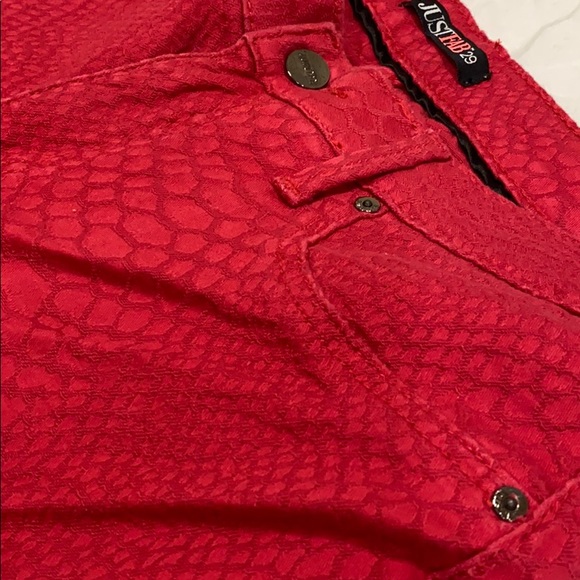 Just Fab Jeans (Hot Pink w Snakeskin Print Design) - Picture 6 of 13